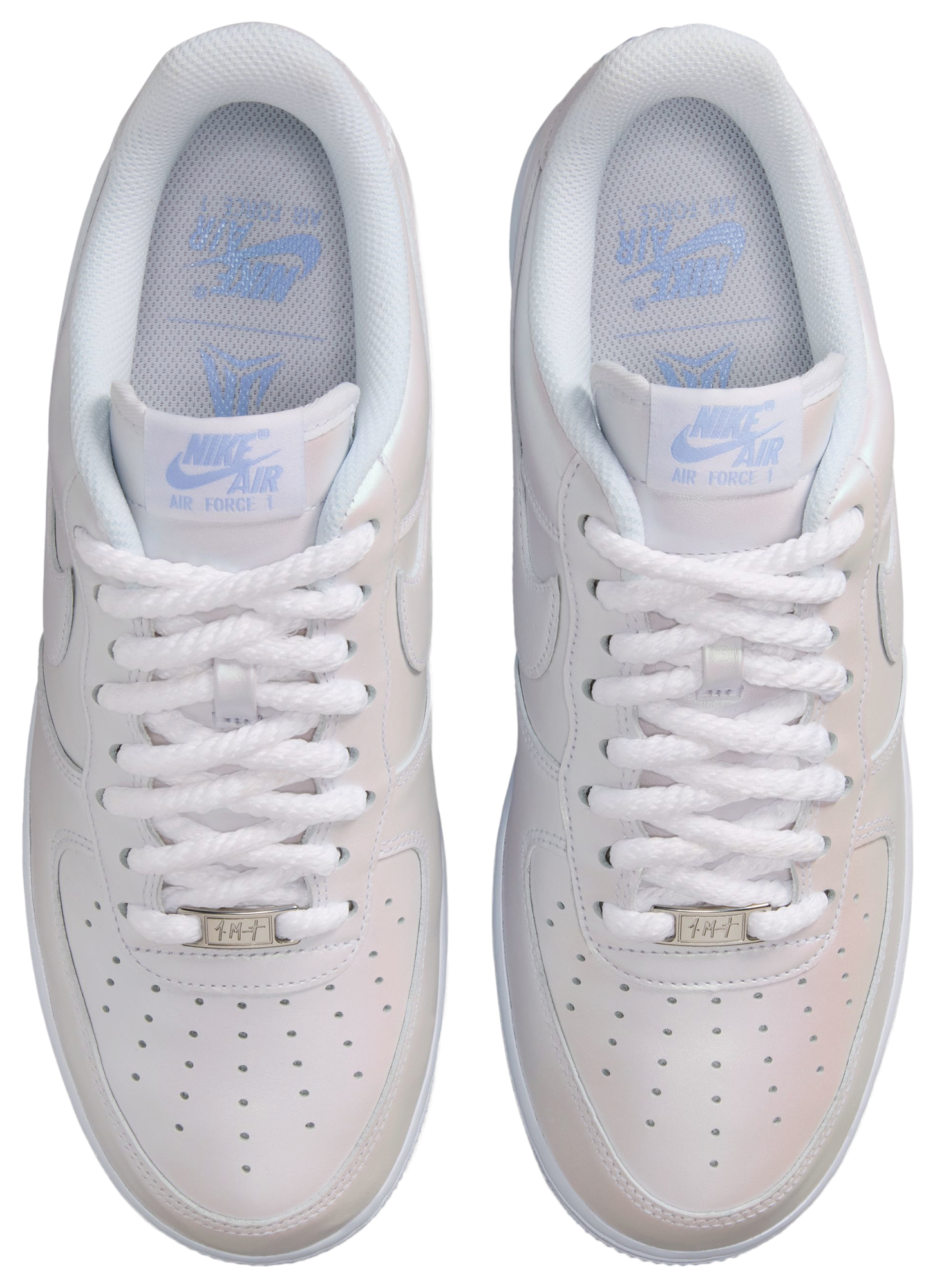 Nike Air Force 1 '07 Premium - White/Blue/Silver - Image 4