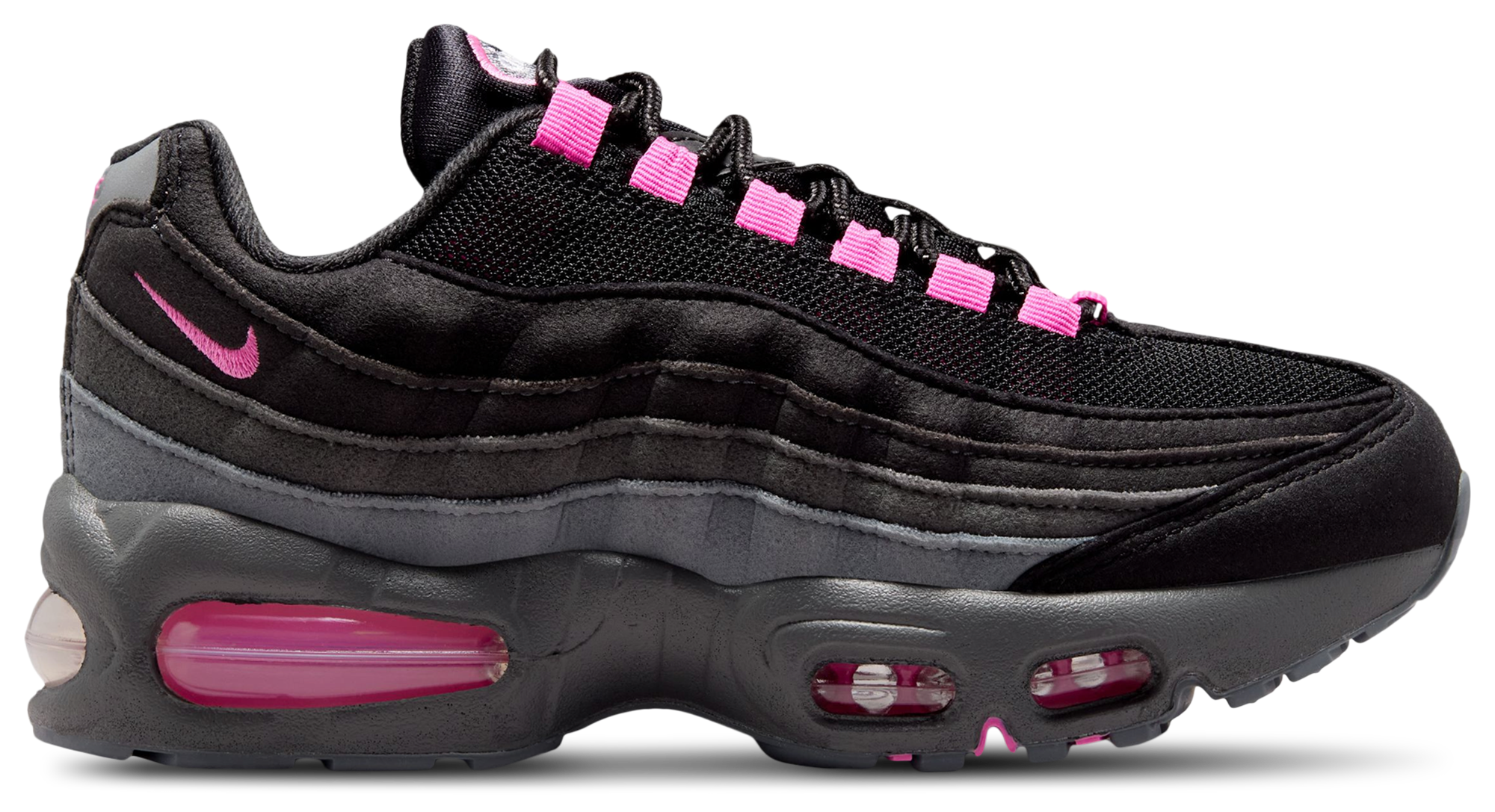 Nike Air Max 95 童款 - Black/Playful Pink/Cool Gray - Image 1