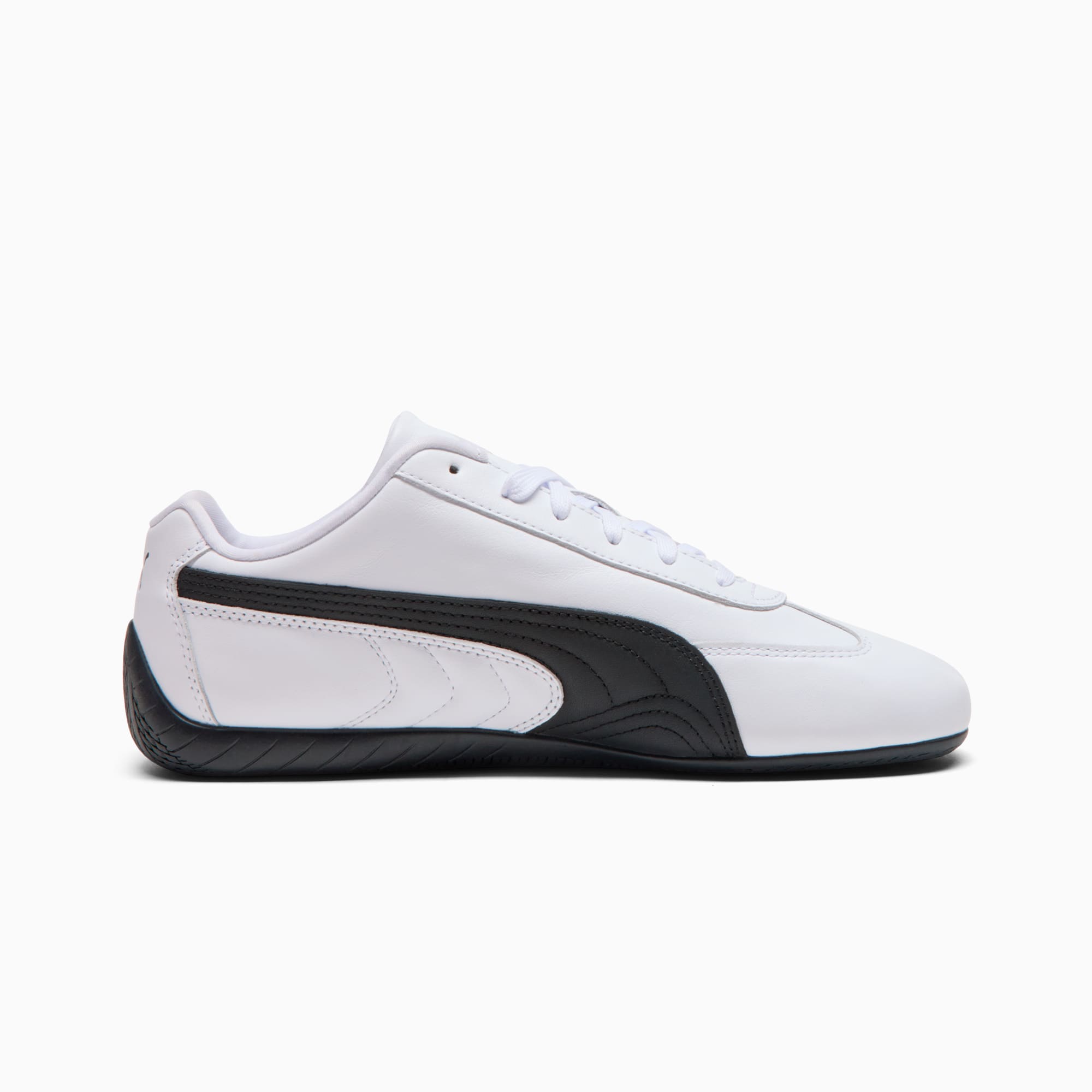 Speedcat Full Leather Men's Sneakers - PUMA White-PUMA Black - 7