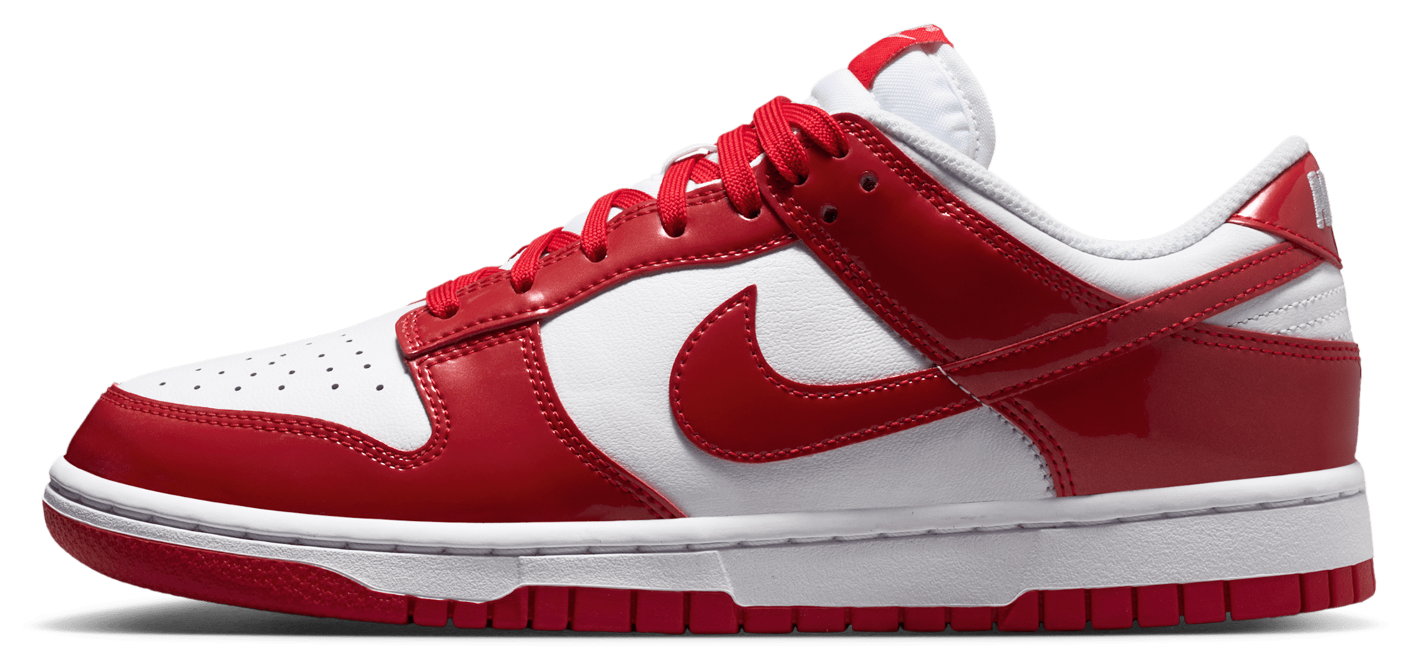 Nike Dunk Low - White/Red/Silver - Image 2