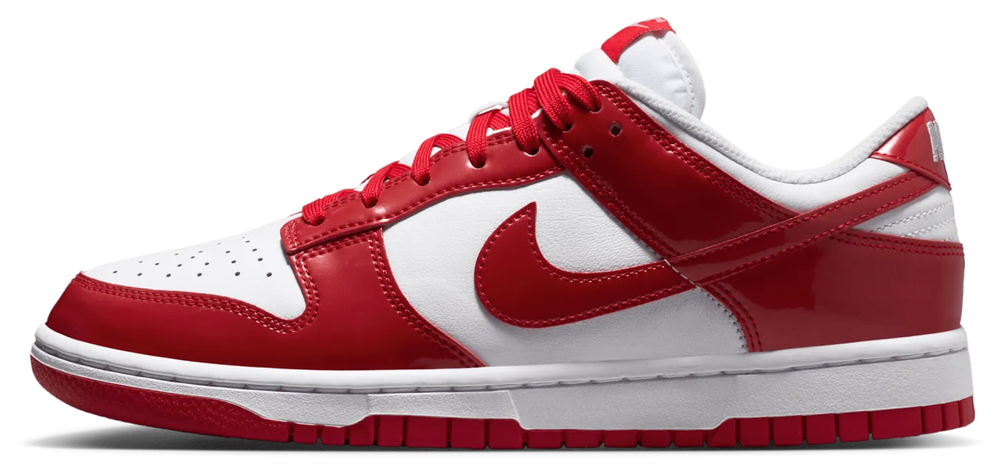 Nike Dunk Low - White/Red/Silver - Image 2