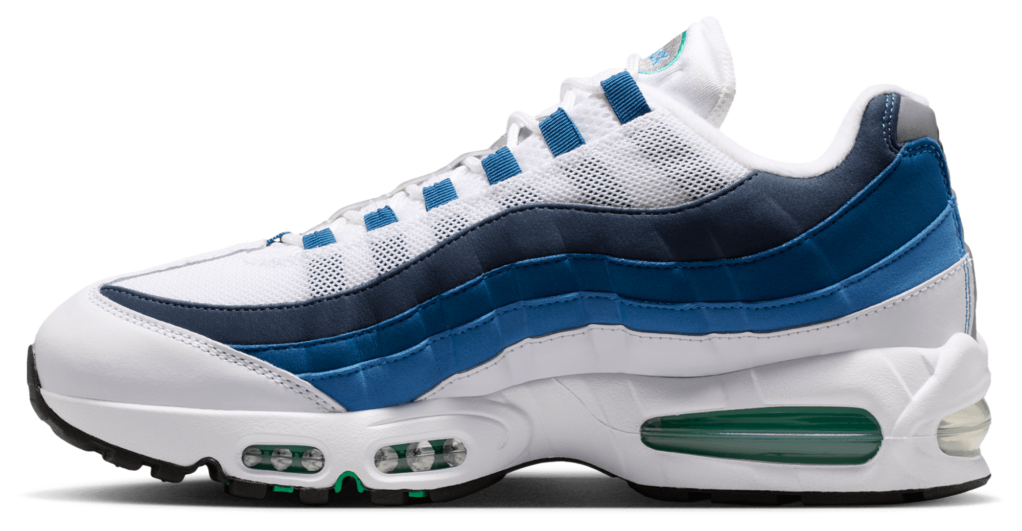 Nike Air Max 95 - Emerald Green/White/Lake Blue - Image 2
