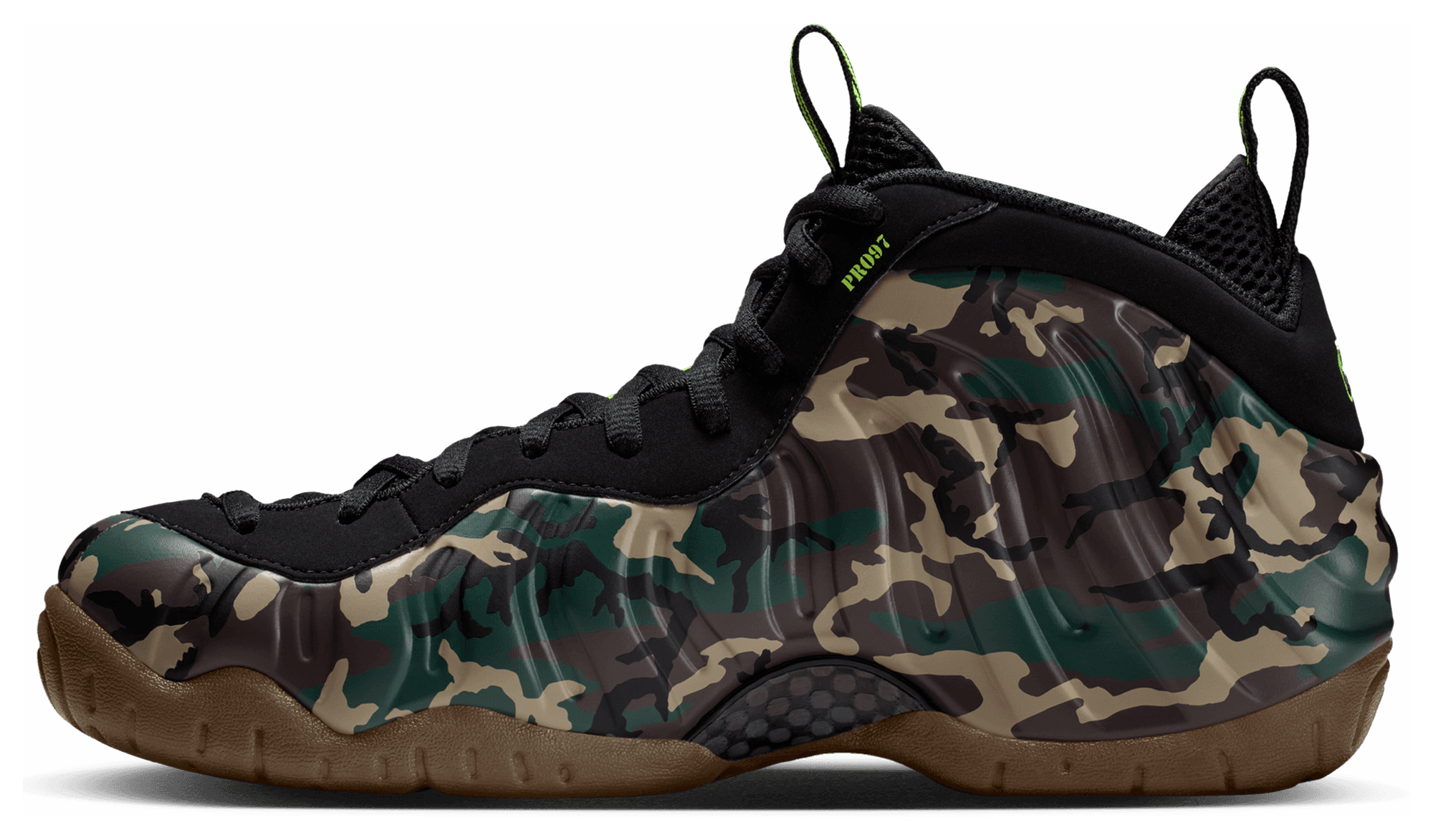 Nike Air Foamposite Pro - Men's - Black/Green - Image 2