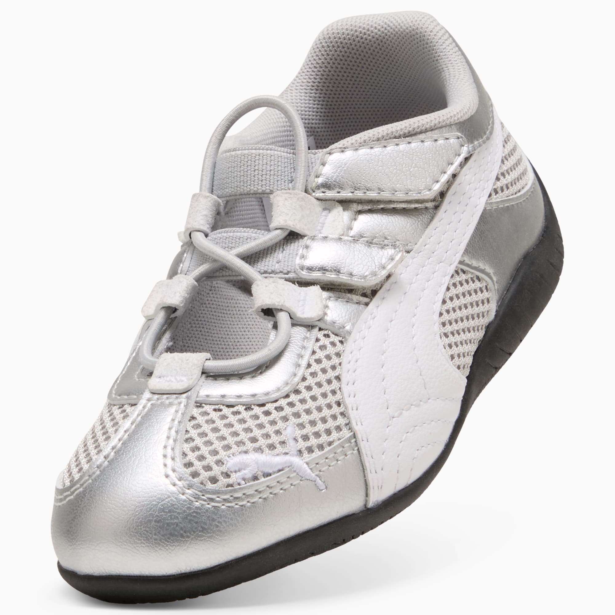 Speedcat Go Metallic Little Kids' Easy On Sneakers - PUMA Silver-PUMA White-PUMA Black - 6