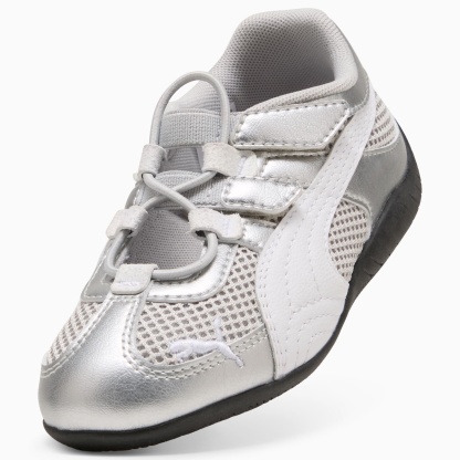 Speedcat Go Metallic Little Kids' Easy On Sneakers - PUMA Silver-PUMA White-PUMA Black - 6