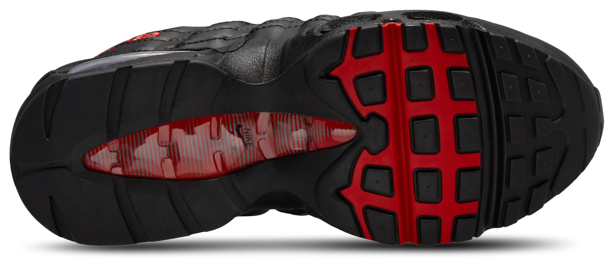 Nike Air Max 95 BB Leather 童款 - Black/Red - Image 4