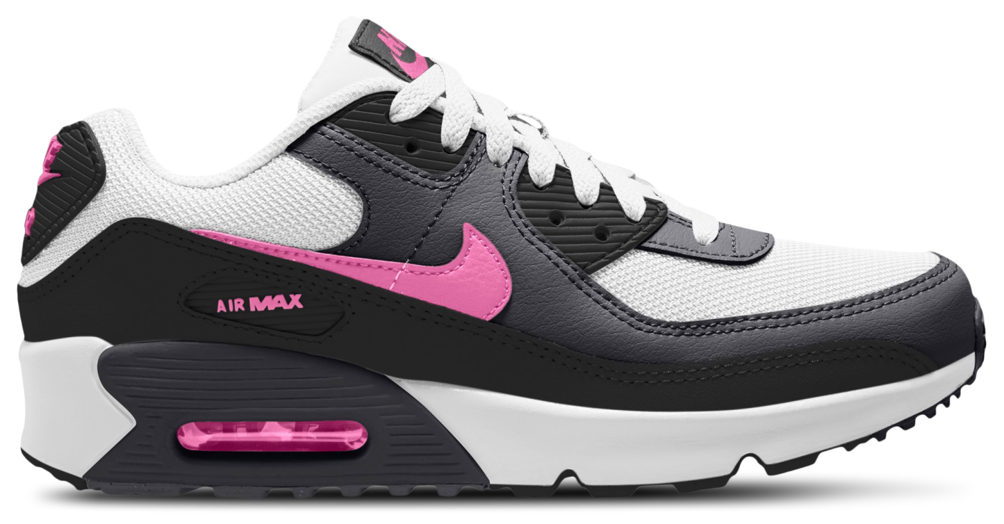 Nike Air Max 90 Mesh 童款 - White/Black/Playful Pink - Image 1