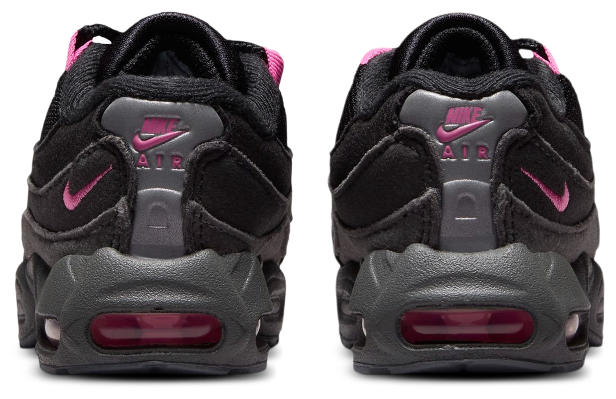 Nike Air Max 95 童款 - Cool Gray/Black/Playful Pink - Image 3