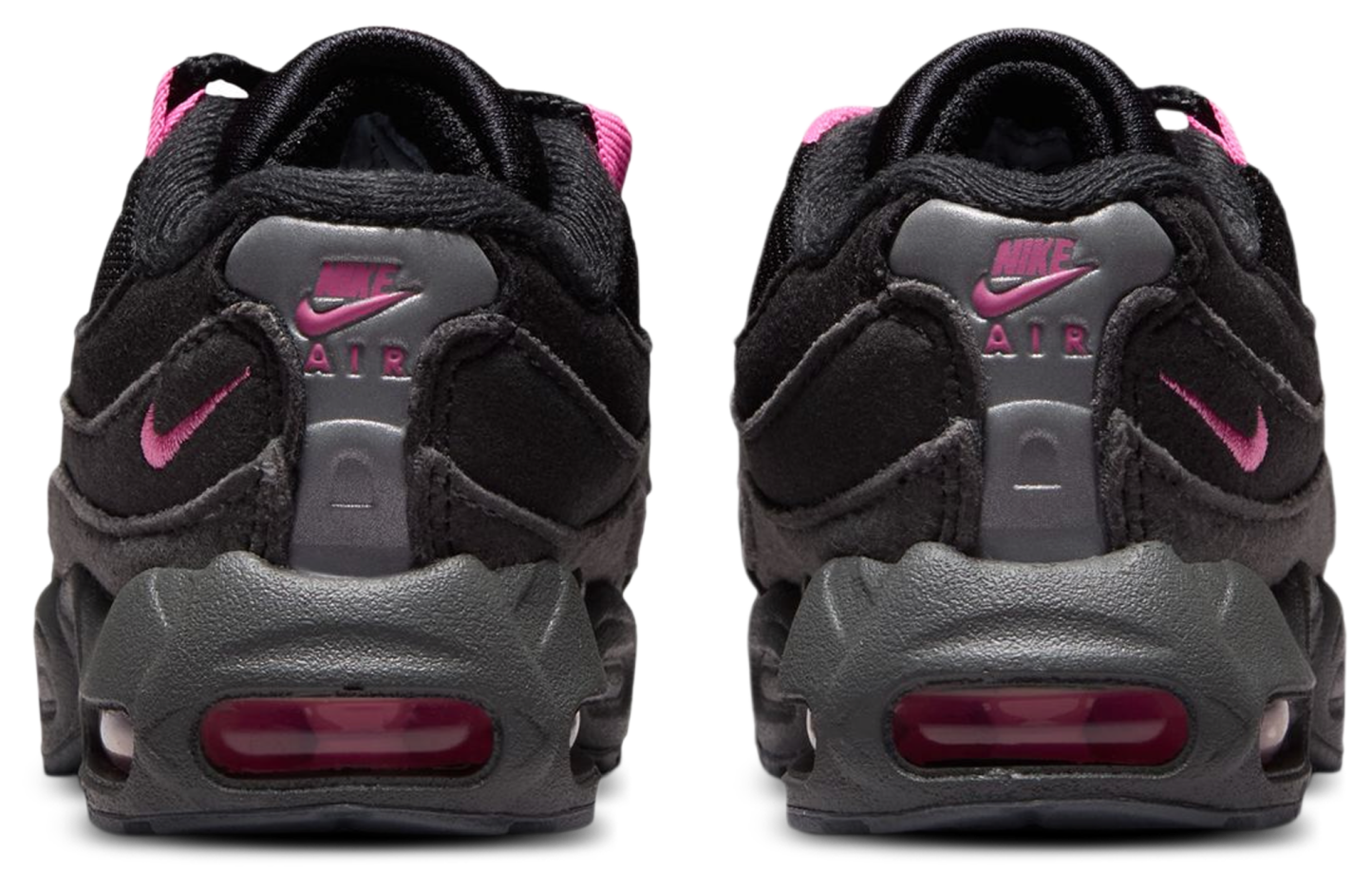 Nike Air Max 95 童款 - Cool Gray/Black/Playful Pink - Image 3