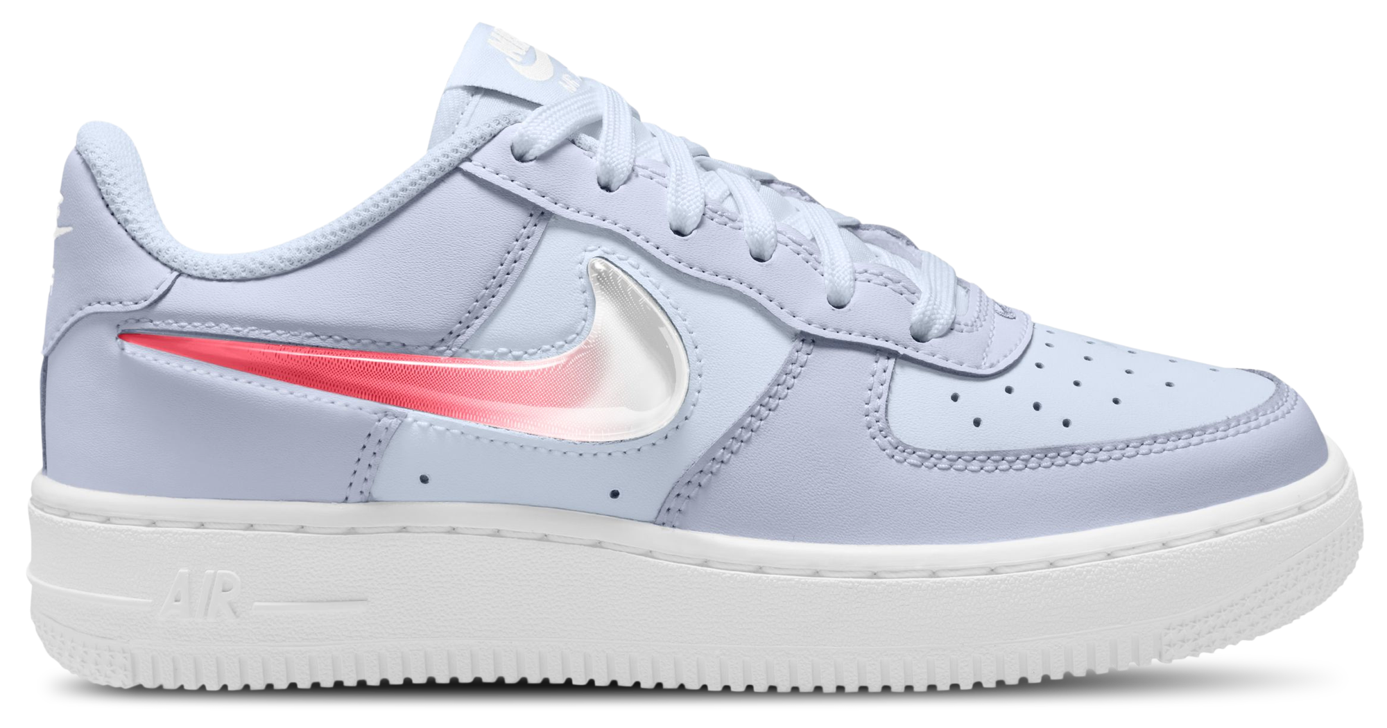 Nike Air Force 1 童款 - Pink/White/Grey - Image 1