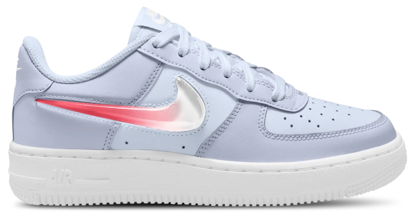 Nike Air Force 1 童款 - Pink/White/Grey - Image 1