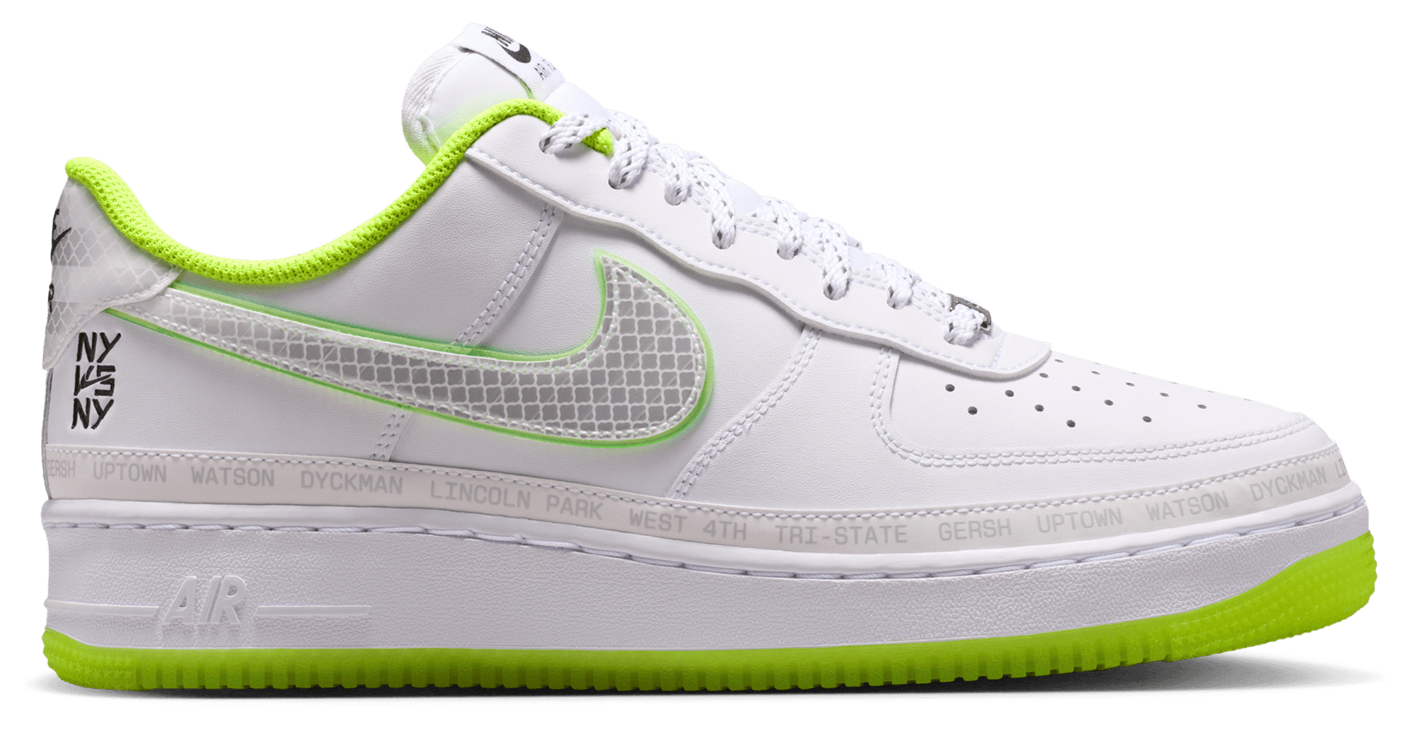 Nike Air Force 1 NYvNY - White/Black/Volt - Image 1