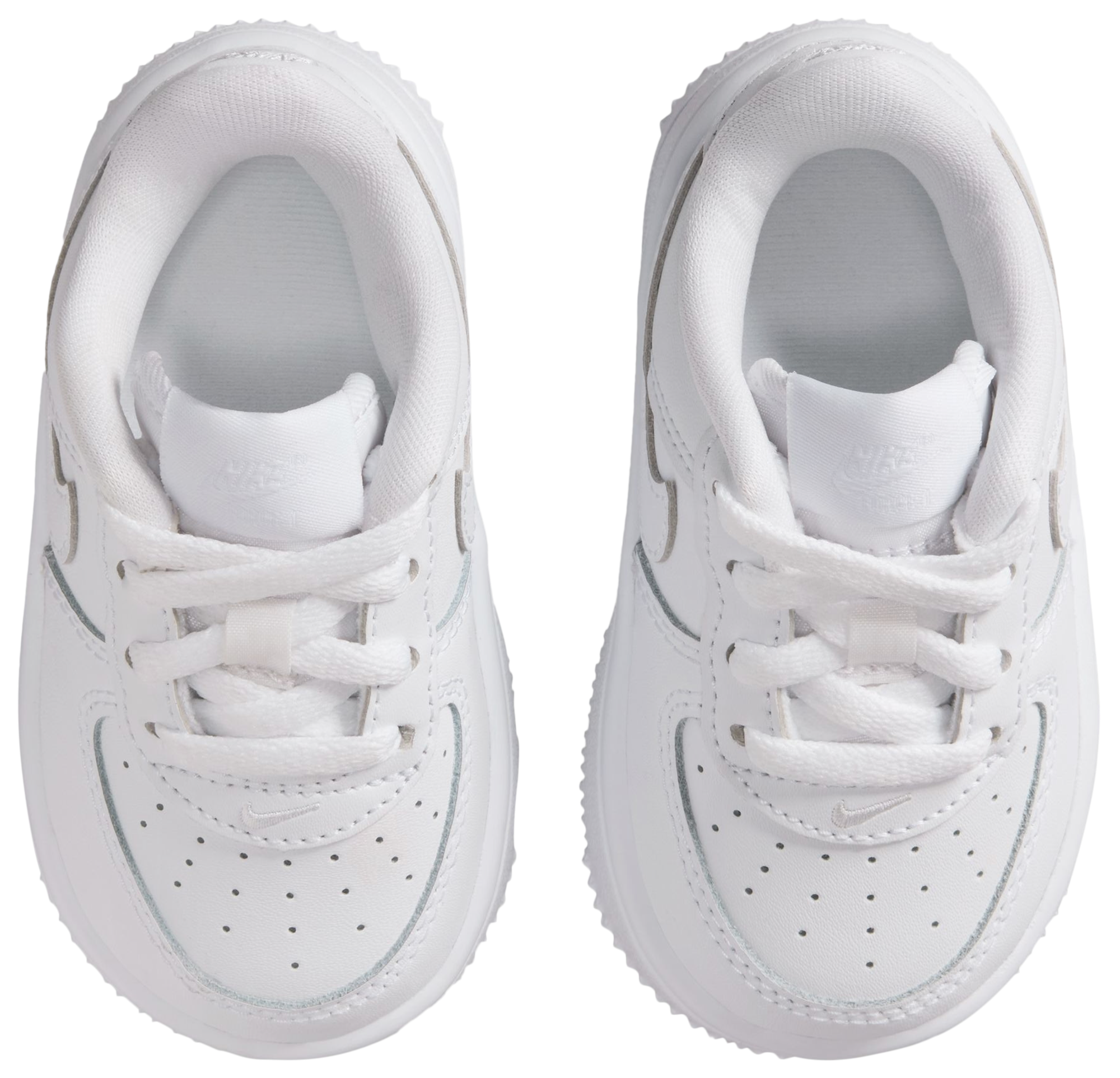 Nike Air Force 1 Low Lace 童款 - White/White - Image 4