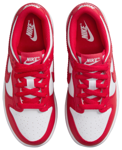 Nike Dunk Low 童款 - White/University Red - Image 4