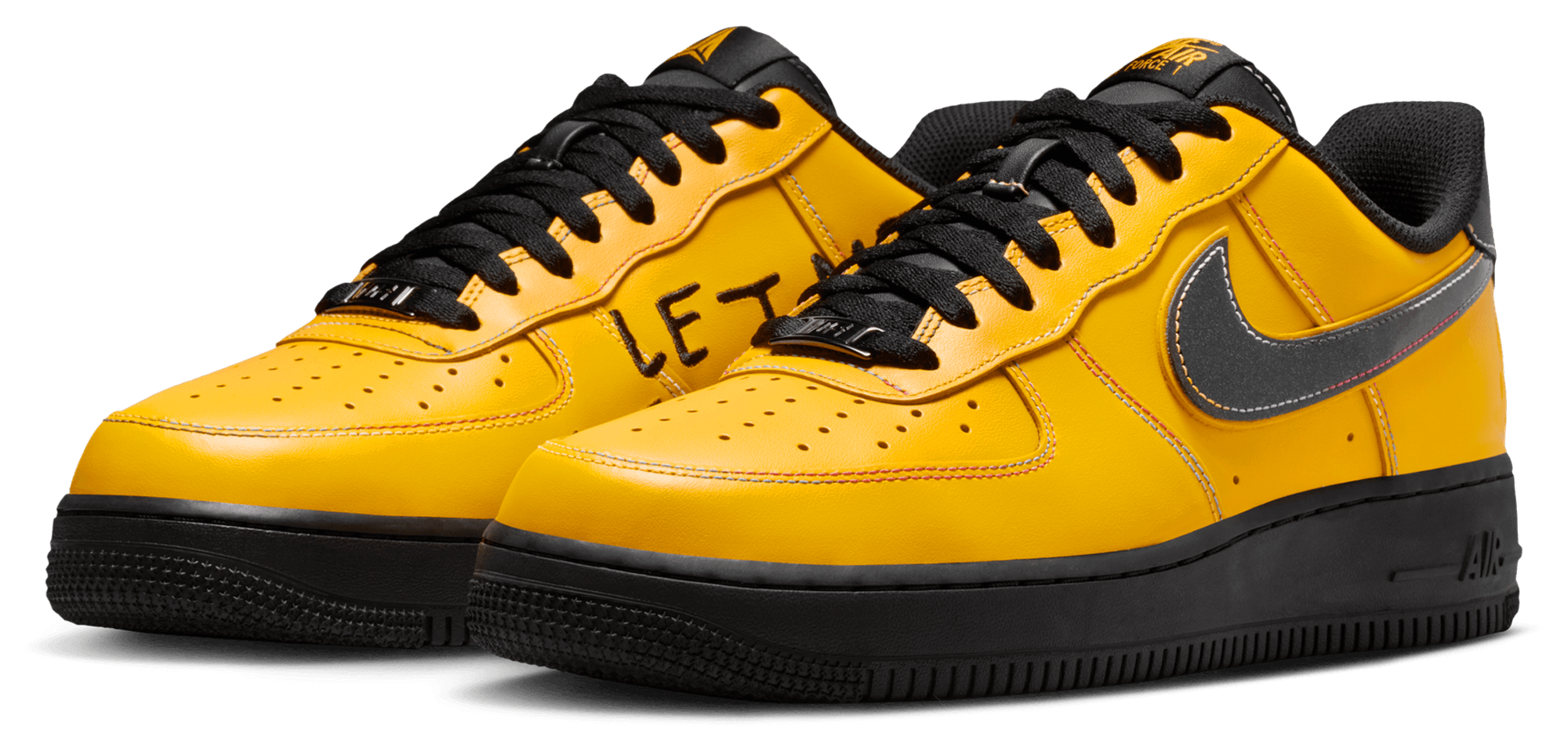 Nike Air Force 1 '07 JA - Sundial/Black/Cobalt Bliss - Image 6