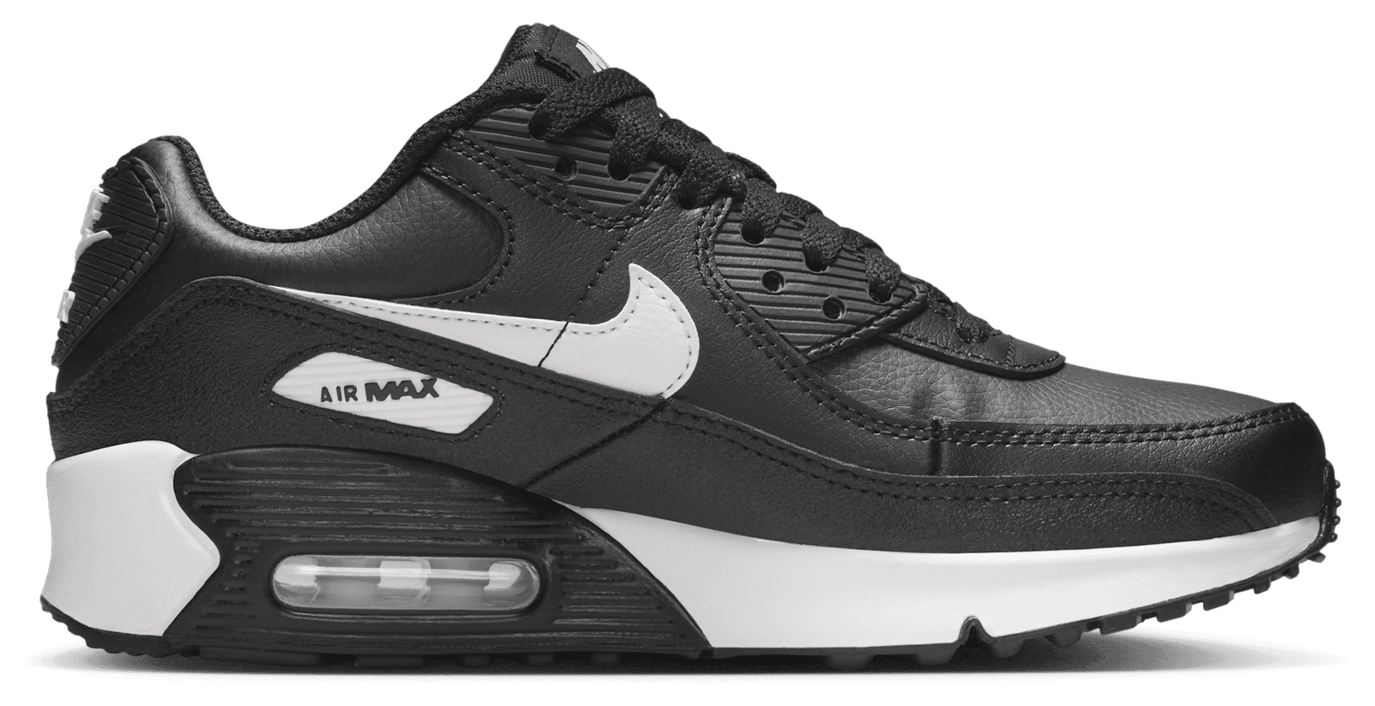 Nike Air Max 90 童款 - Black/Black/White - Image 1