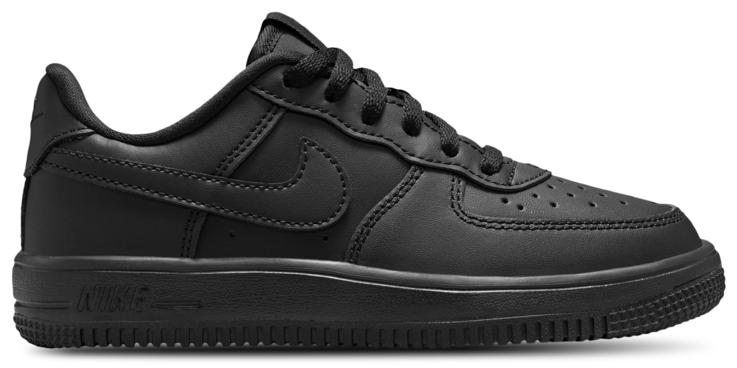 Nike Air Force 1 Low Lace 童款 - Black/Black - Image 1