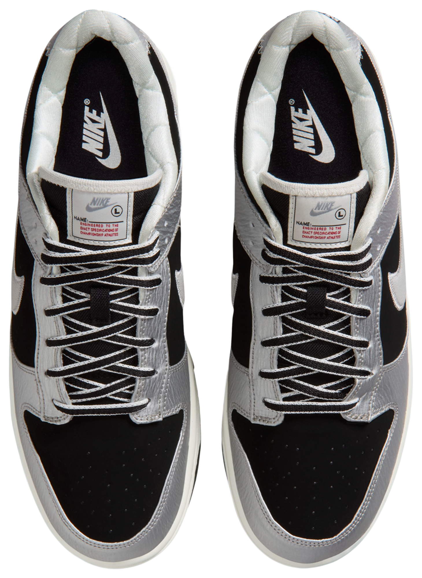 Nike Dunk Low - Black/Silver/Red - Image 4