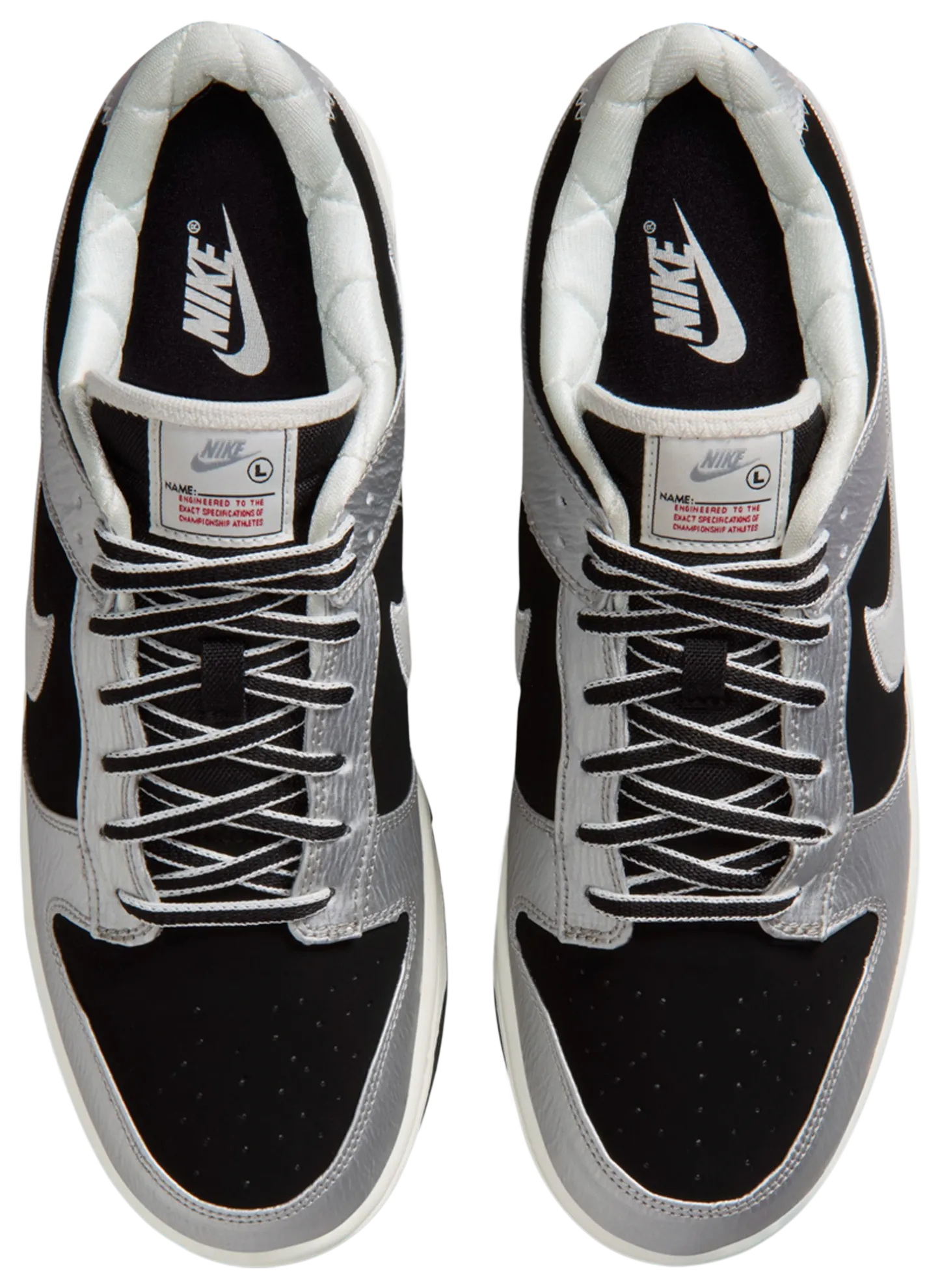 Nike Dunk Low - Black/Silver/Red - Image 4