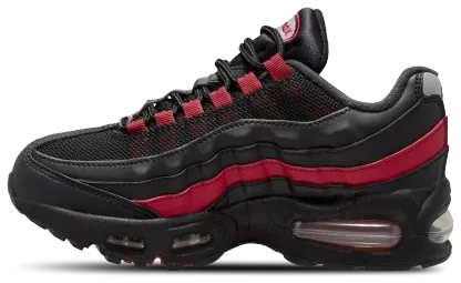 Nike Air Max 95 BB Leather 童款 - Black/Crimson/Wolf Grey - Image 2