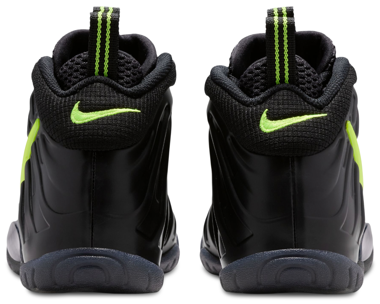 Nike Little Posite Pro 童款 - Black/Voltage Yellow - Image 3