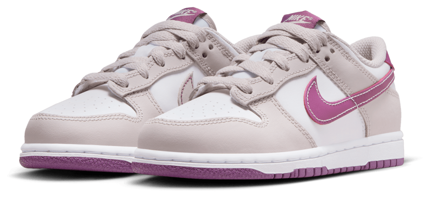 Nike Dunk Low 童款 - White/Violet - Image 6
