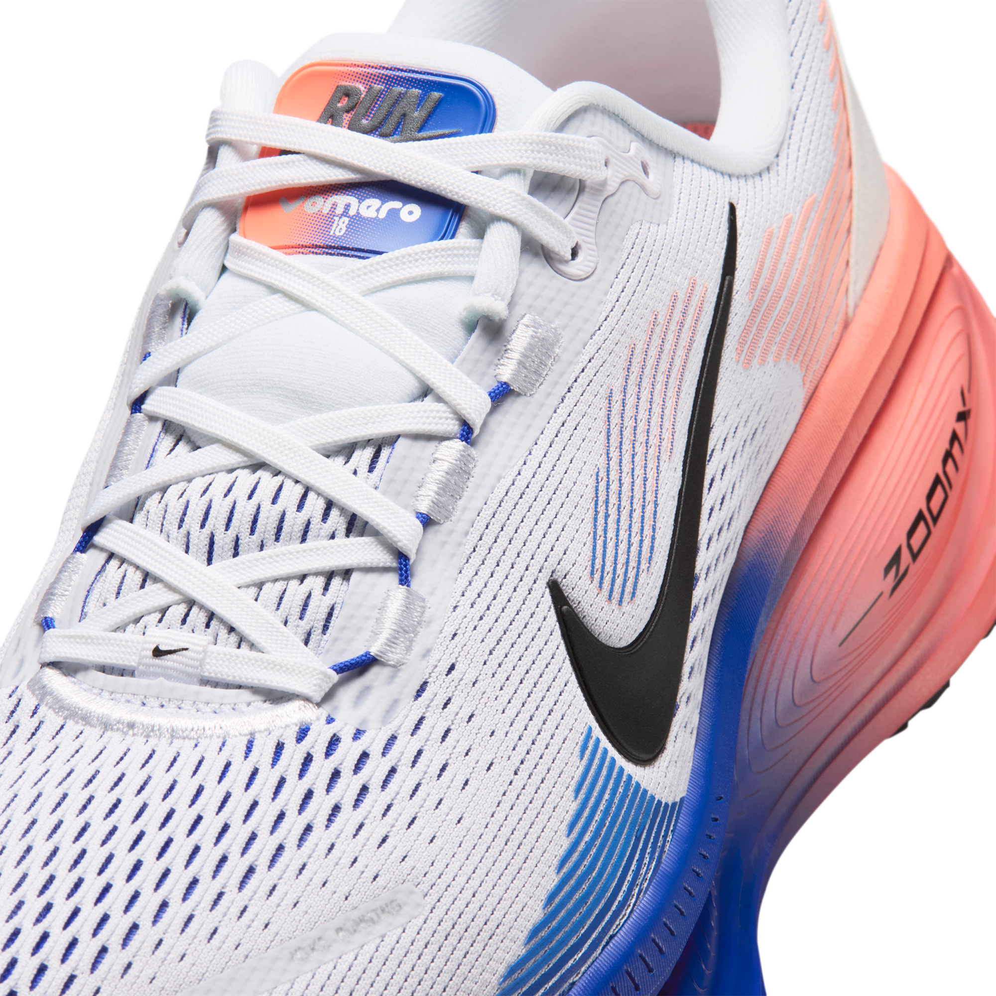Nike Vomero 18 - White/Black/Racer Blue - Image 7