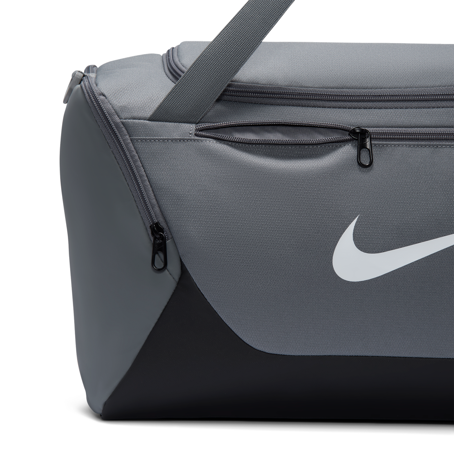 Nike Brasilia Small Duffel - Smoke Grey/Black/White - Image 6