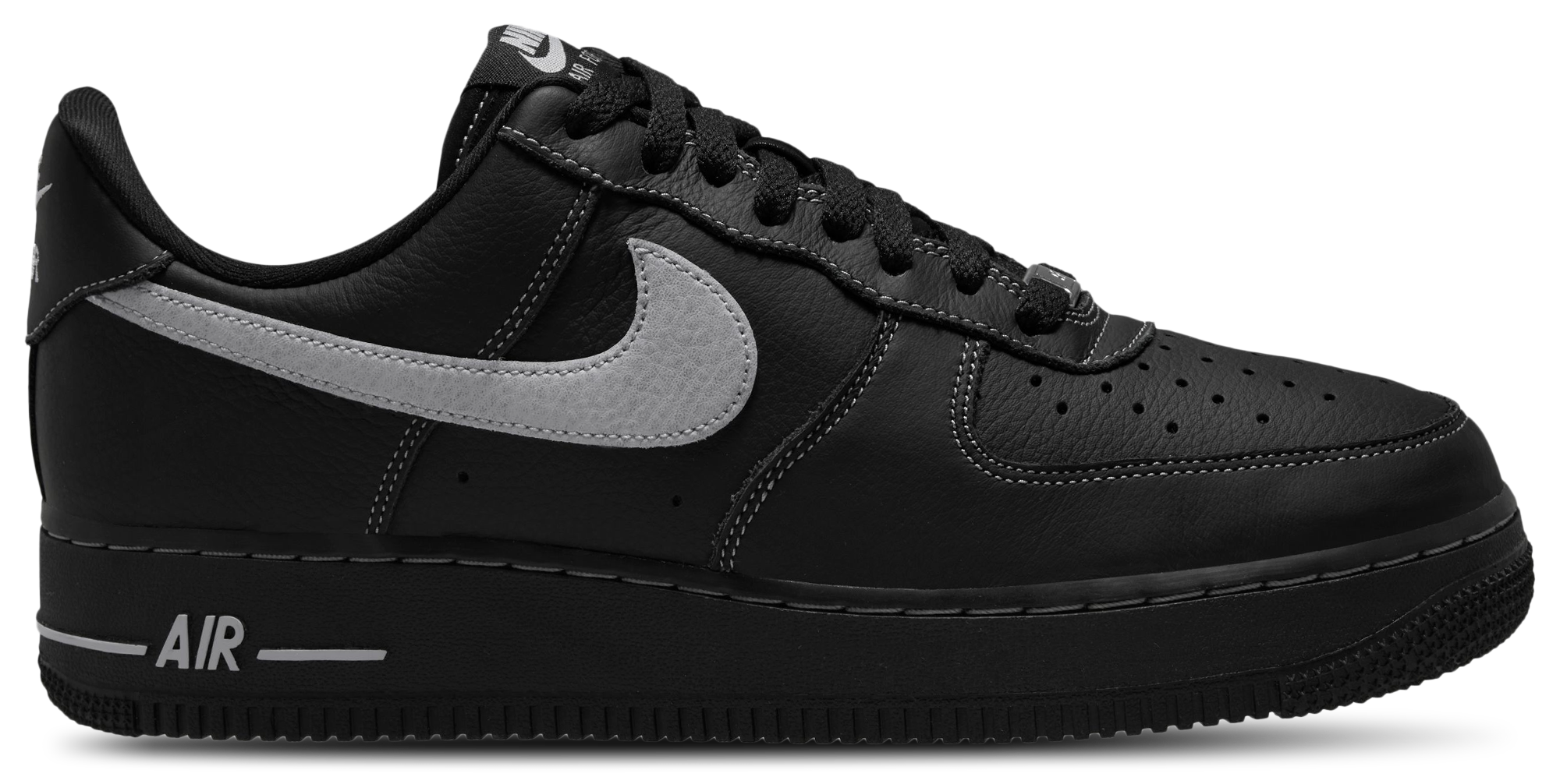 Nike Air Force 1 '07 LV8 - Men's - Black/Wolf Grey - Image 1
