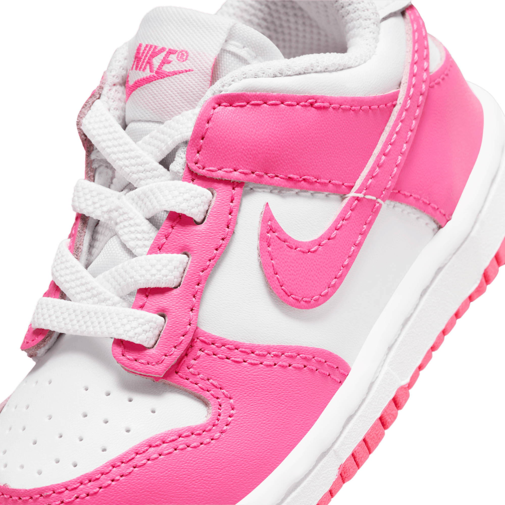 Nike Dunk Low 童款 - Laser Fuchsia/White - Image 9
