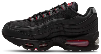 Nike Air Max 95 BB Leather 童款 - Black/Red - Image 2