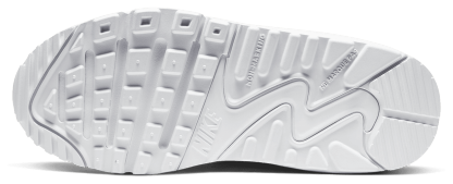 Nike Air Max 90 童款 - White/White/Metallic Silver - Image 5