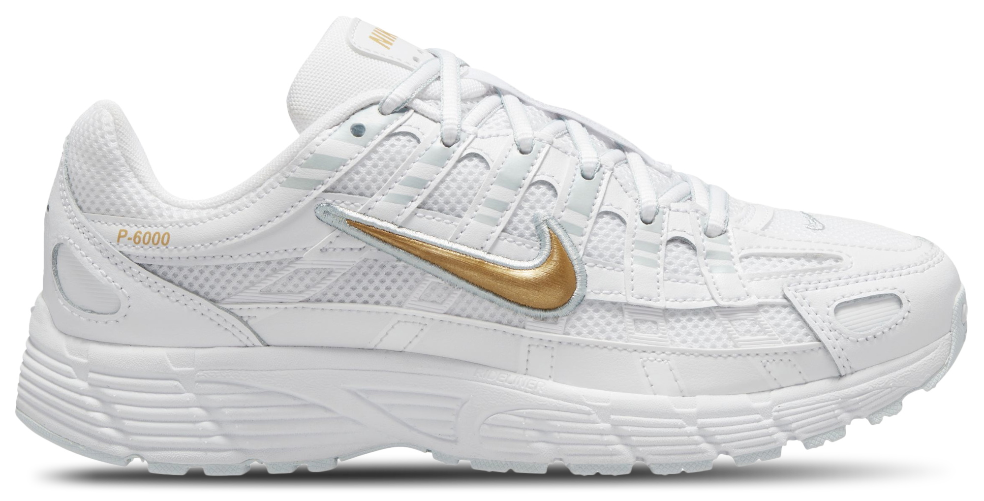 Nike P-6000 童款 - White/Metallic Gold - Image 1