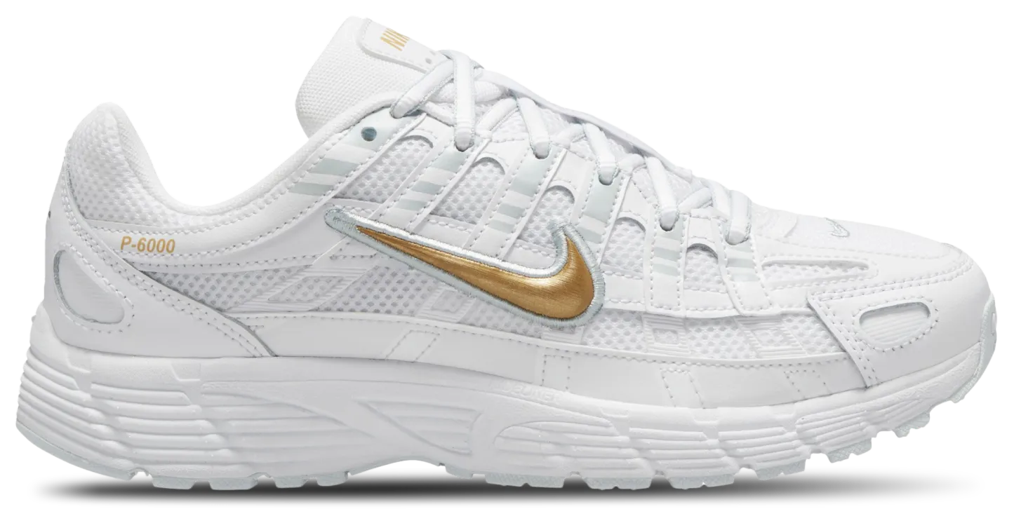 Nike P-6000 童款 - White/Metallic Gold - Image 1