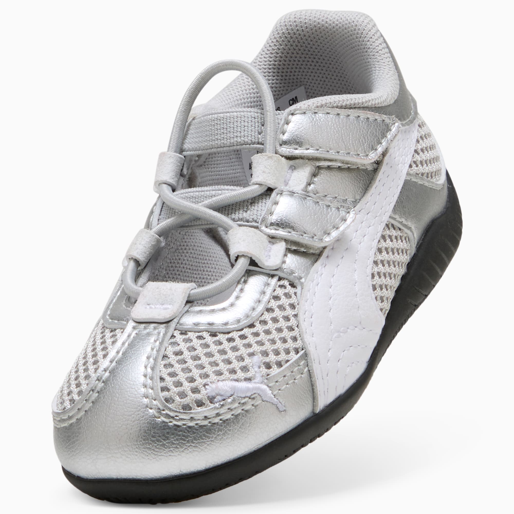 Speedcat Go Metallic Toddlers' Easy On Sneakers - PUMA Silver-PUMA White-PUMA Black - 6