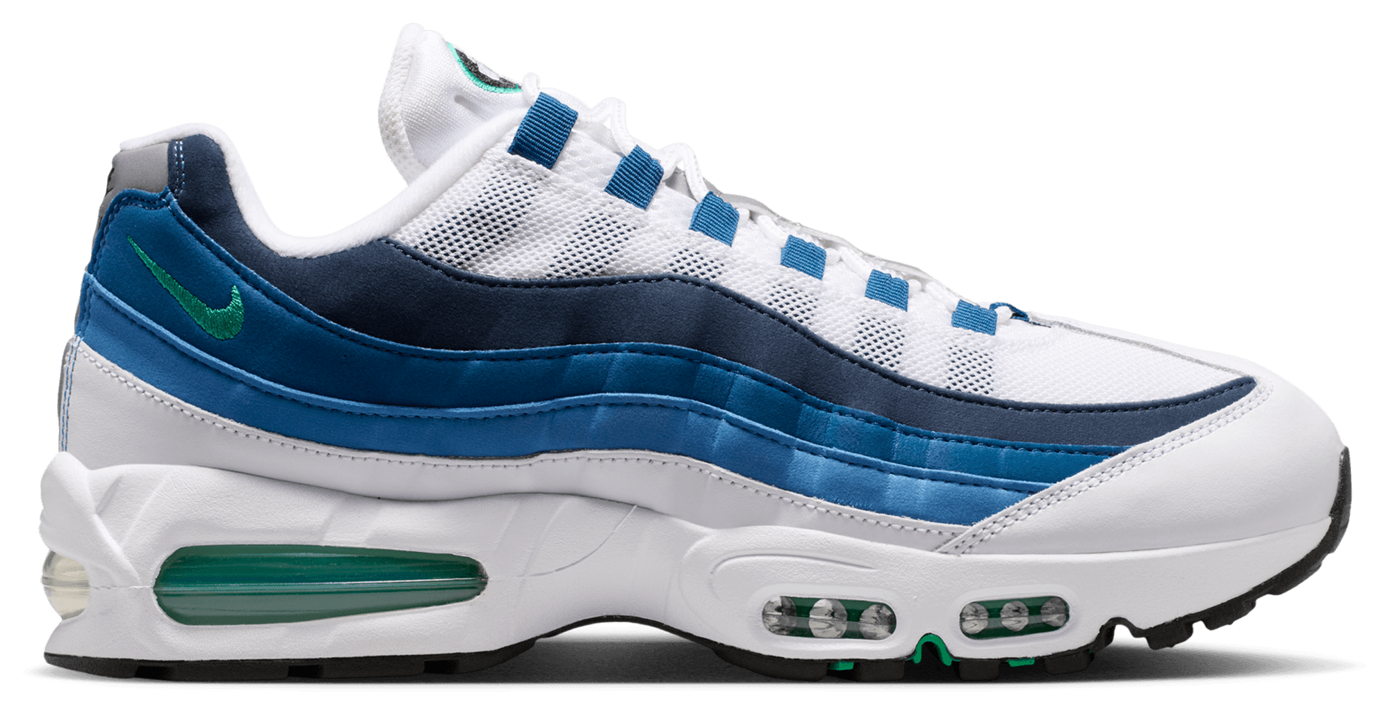 Nike Air Max 95 - Emerald Green/White/Lake Blue - Image 1