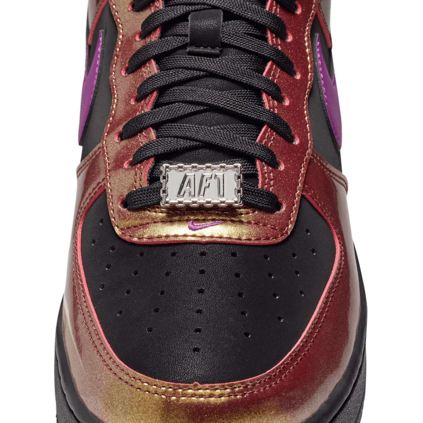 Nike Air Force 1 '07 LV8 - Men's - Gold/Black/Bold Berry - Image 9