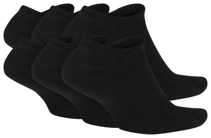 Nike 6 Pack Dri-FIT Plus No Show Socks - Black/White - Image 3