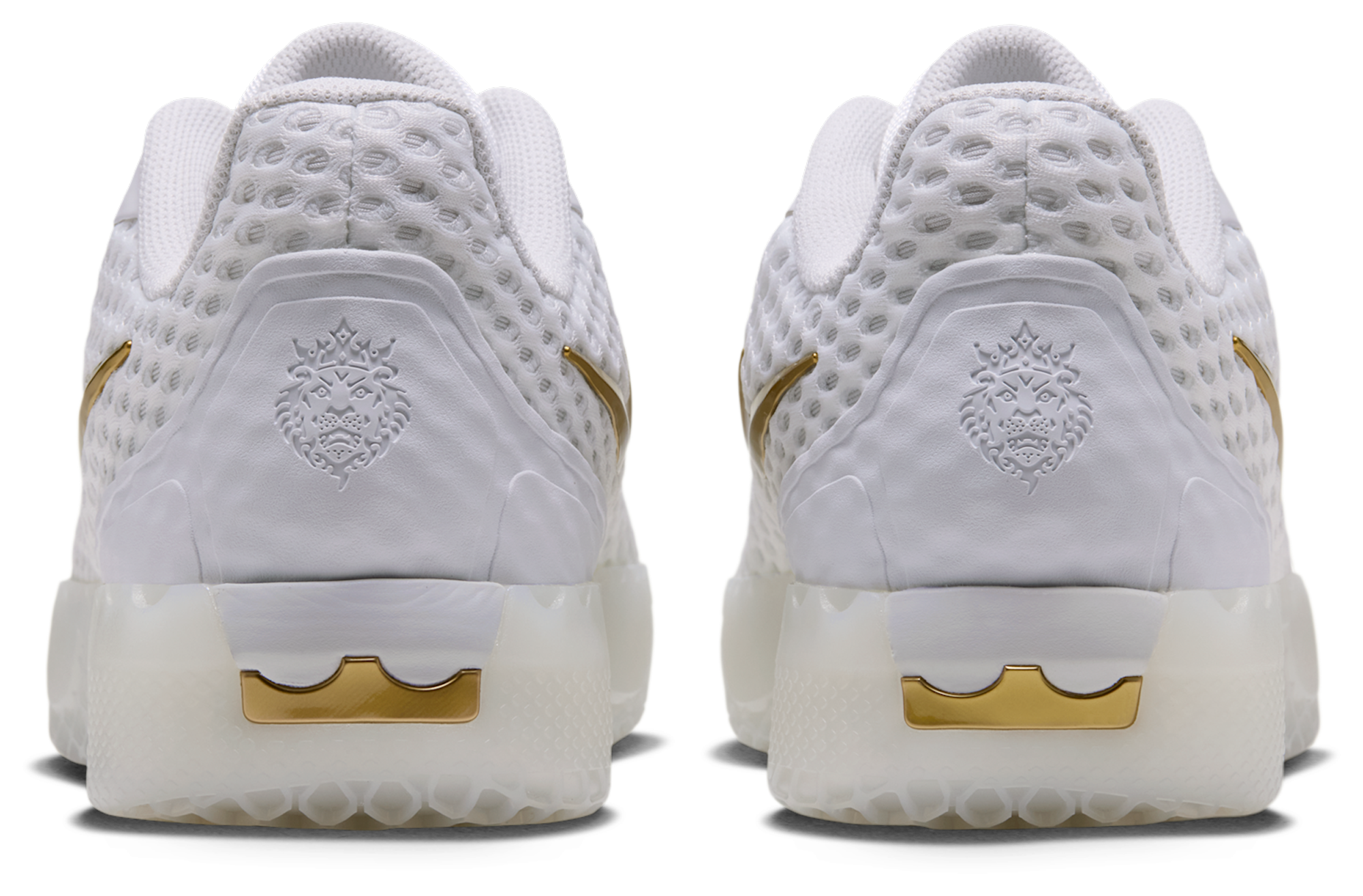 Nike Lebron Witness X - White/White/Metallic Gold - Image 3