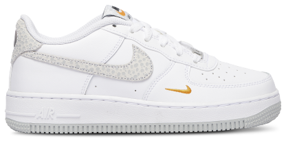Nike Air Force 1 Low 童款 - White/Orange/Grey - Image 1