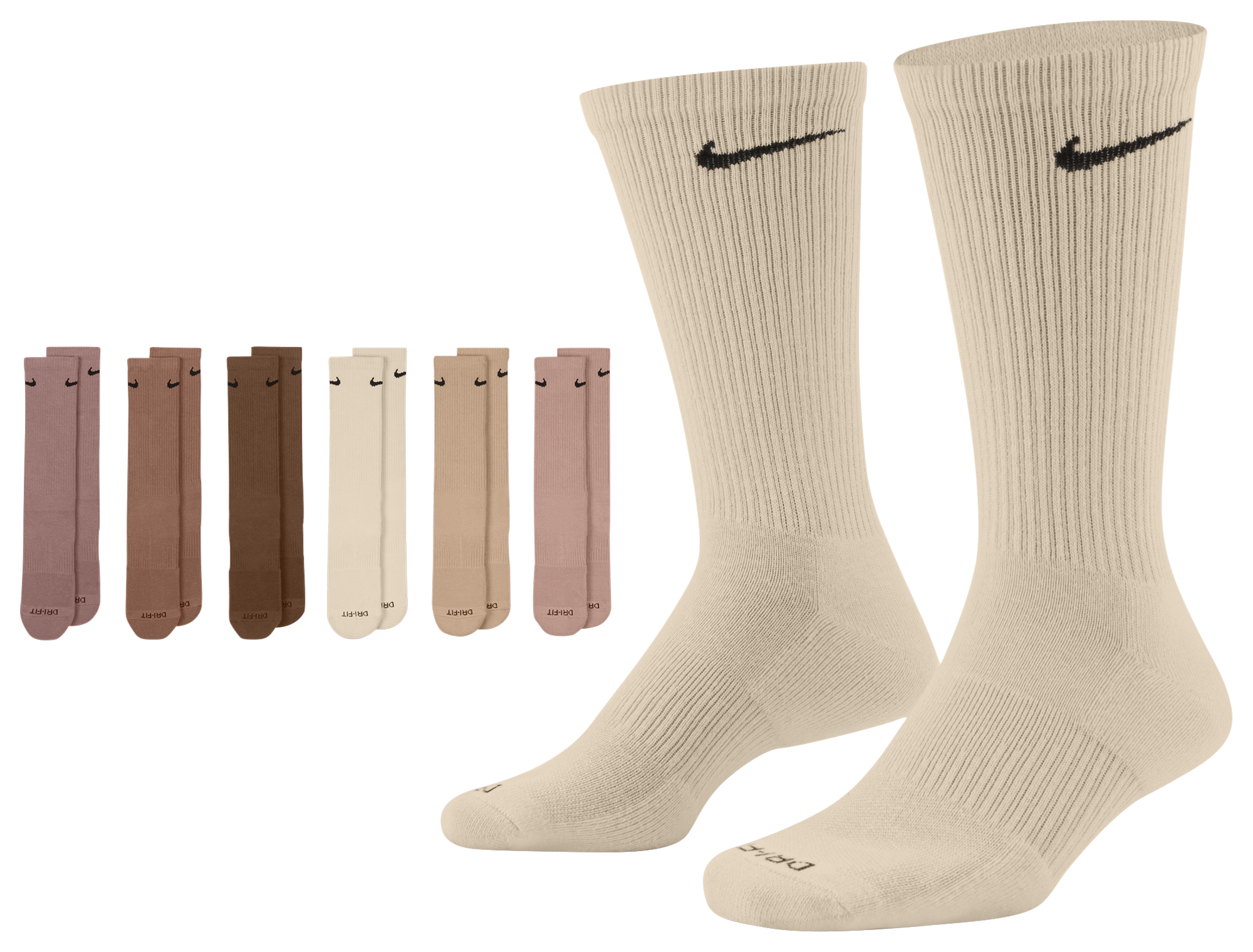 Nike 6 Pack Everyday Plus Cushioned Socks - Neutral/Multi - Image 1