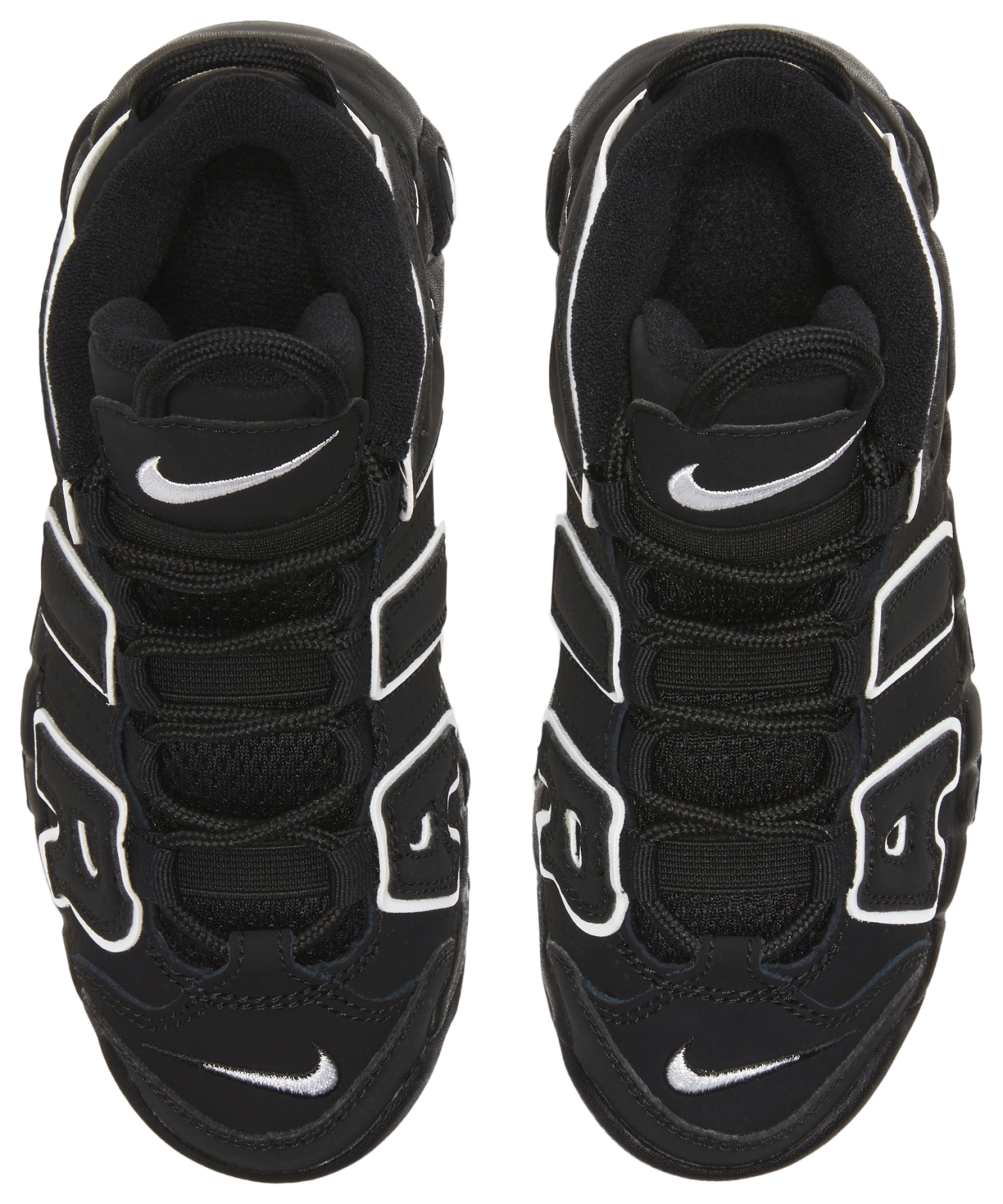 Nike Air More Uptempo 童款 - Black/Black/White - Image 5