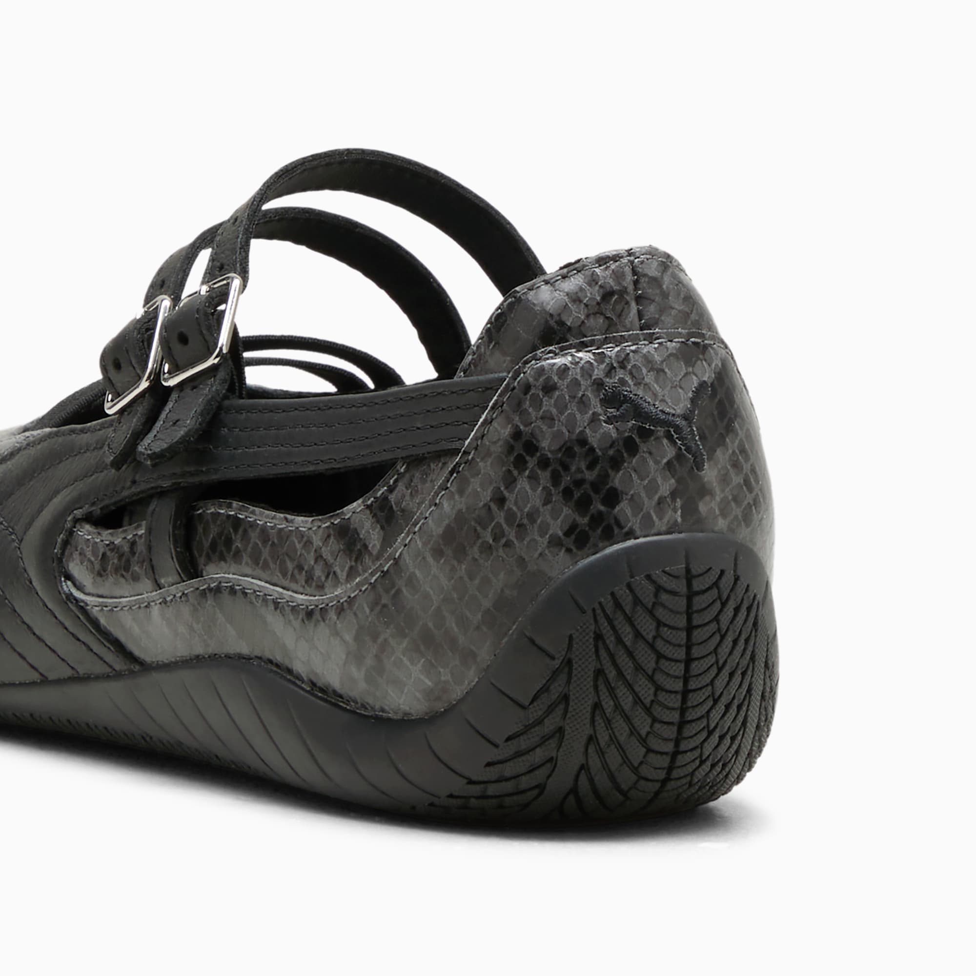 Speedcat Ballet Snake Print Women's Sneakers - Cool Dark Gray-PUMA Black - 5