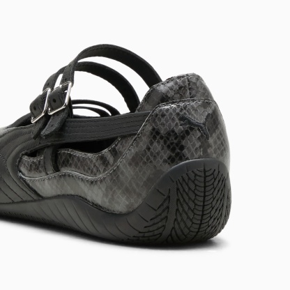 Speedcat Ballet Snake Print Women's Sneakers - Cool Dark Gray-PUMA Black - 5