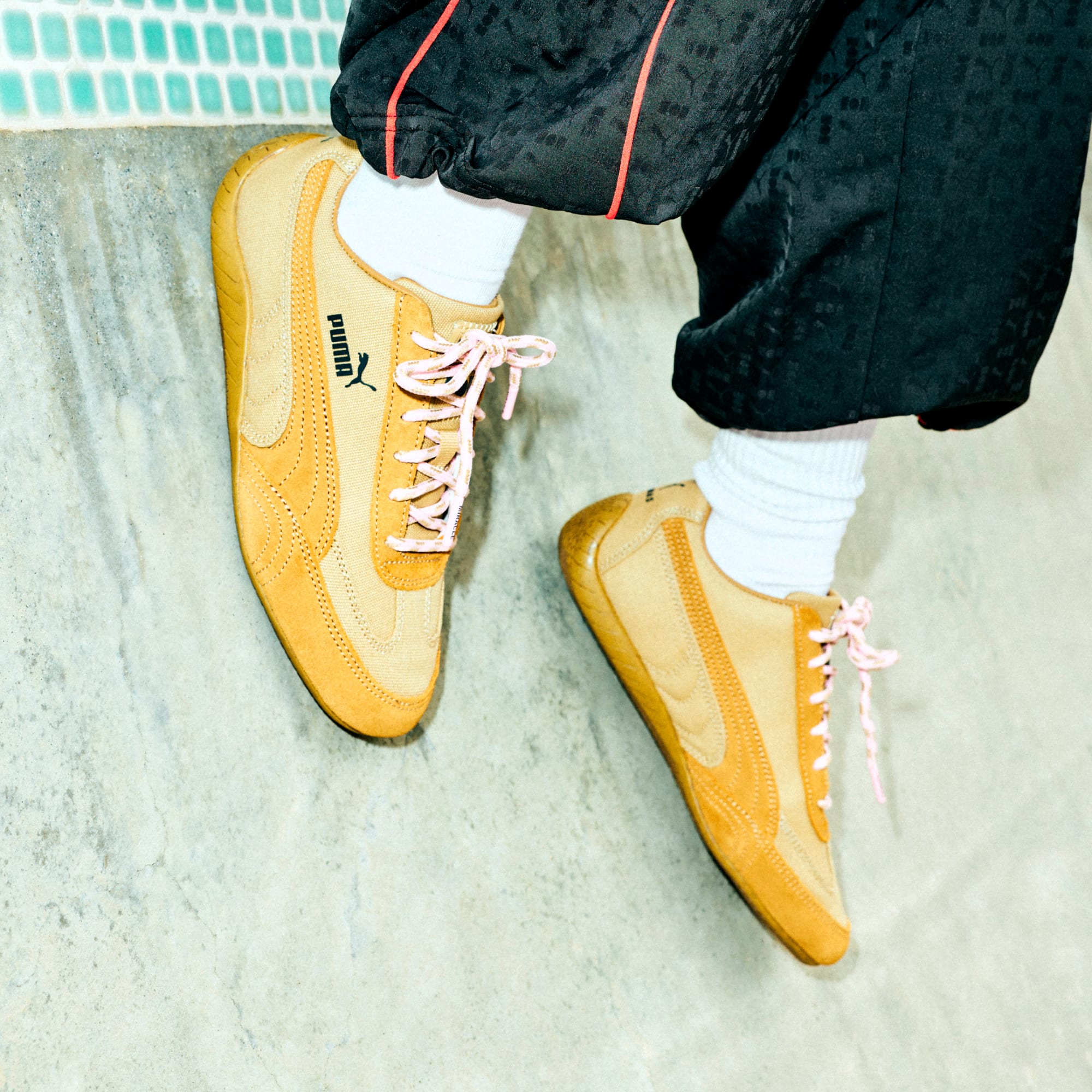 PUMA x NAHMIAS Speedcat Sneakers - Coffee Milk-Aged Copper-Pearl Pink - 9