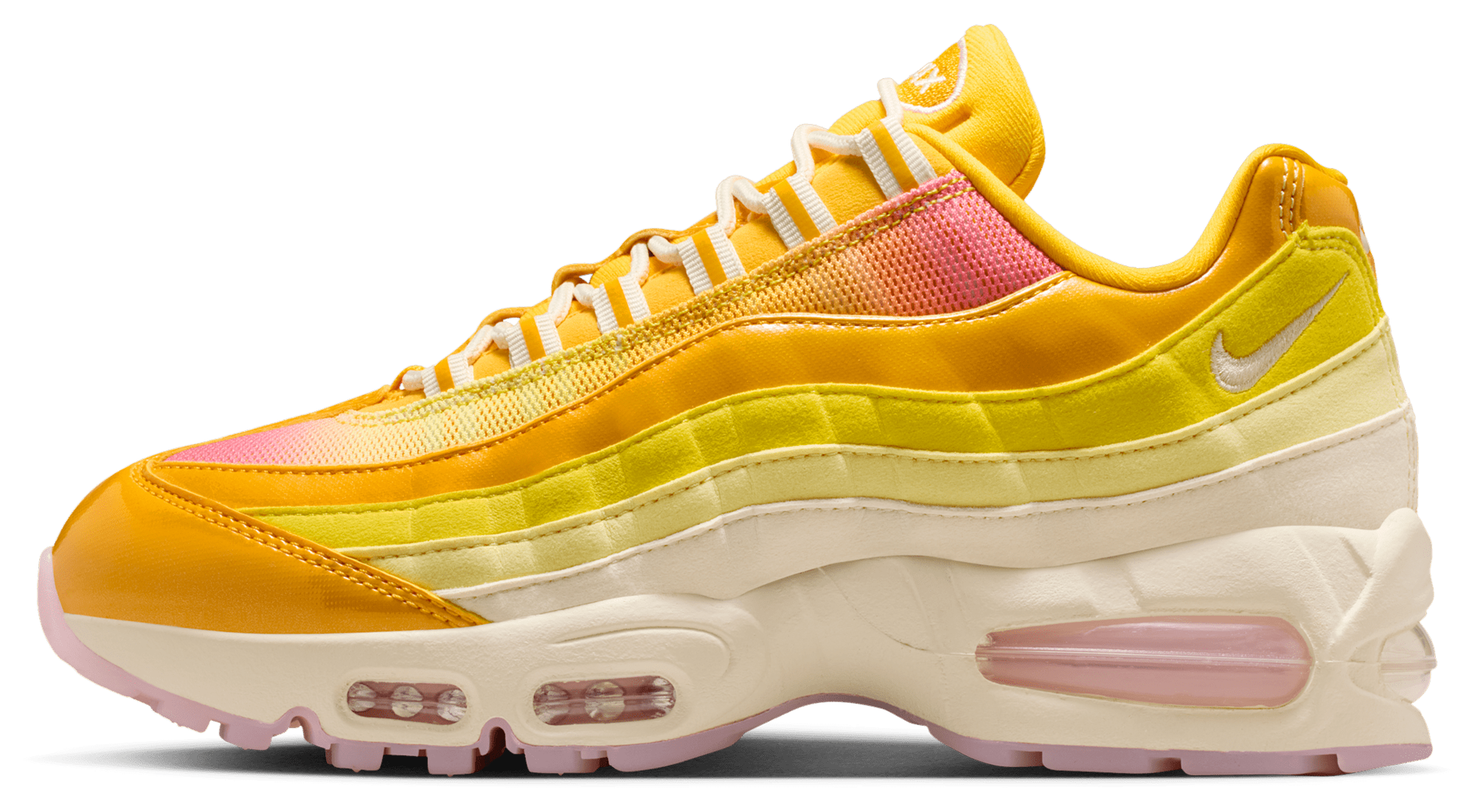 Nike Air Max 95 Big Bubble - Univ Gold/Coconut Milk/Pink Foam - Image 2