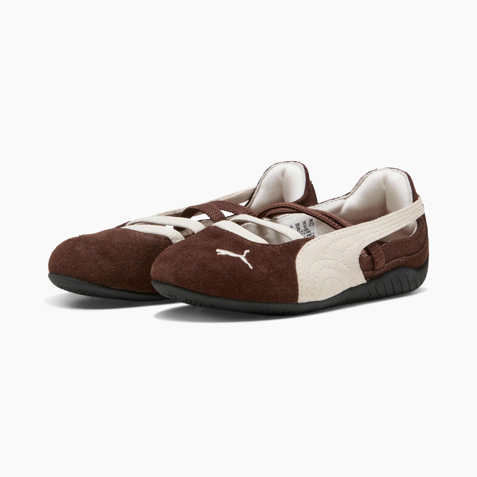 Speedcat Ballet Flats Kids - Chestnut Brown-Warm White - 2