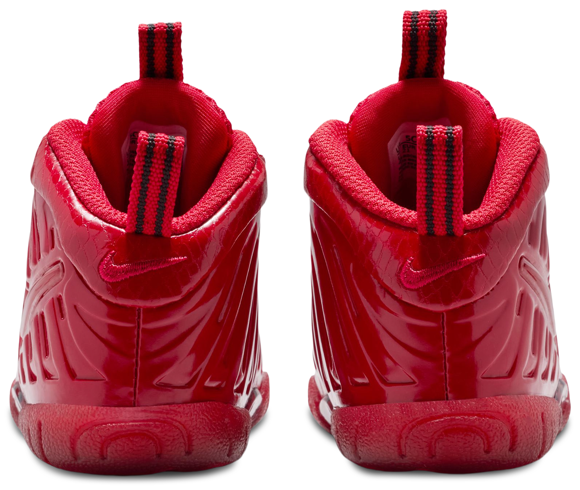 Nike Little Posite Pro 童款 - Black/Picante Red - Image 3