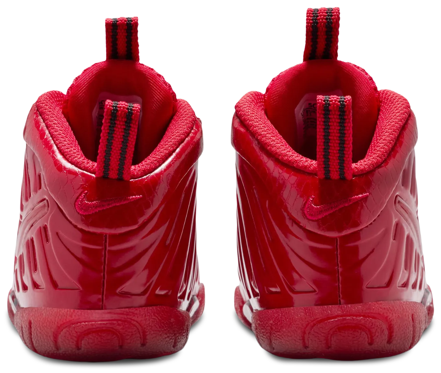 Nike Little Posite Pro 童款 - Black/Picante Red - Image 3