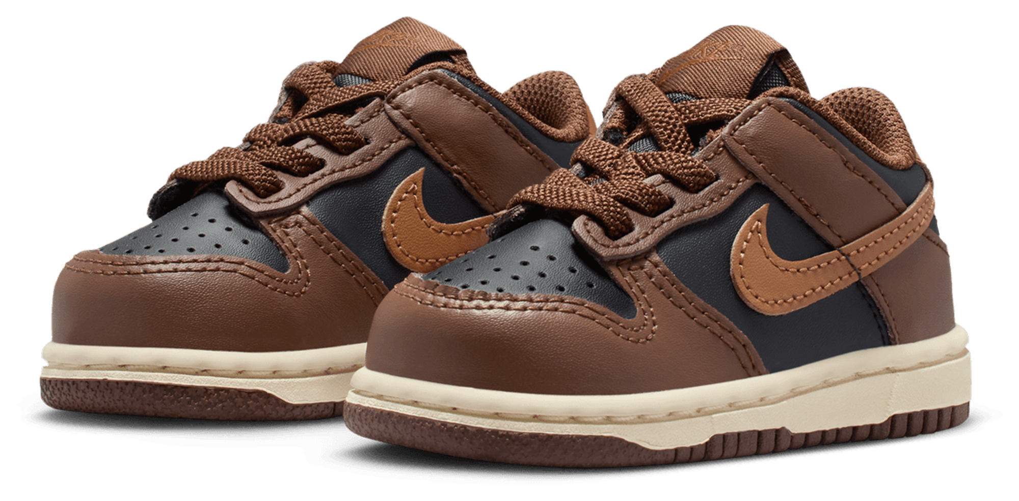 Nike Dunk Low 童款 - Brown/Black - Image 6